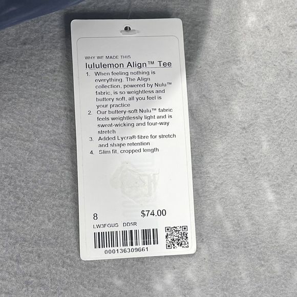 Lululemon Athletica Blue Tie-Dye Crop Top - Picture 9 of 11